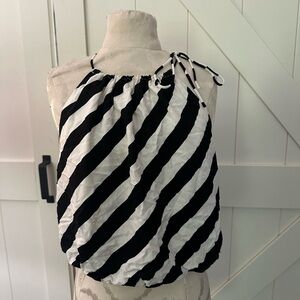 Brand new with tags medium, black-and-white striped tank